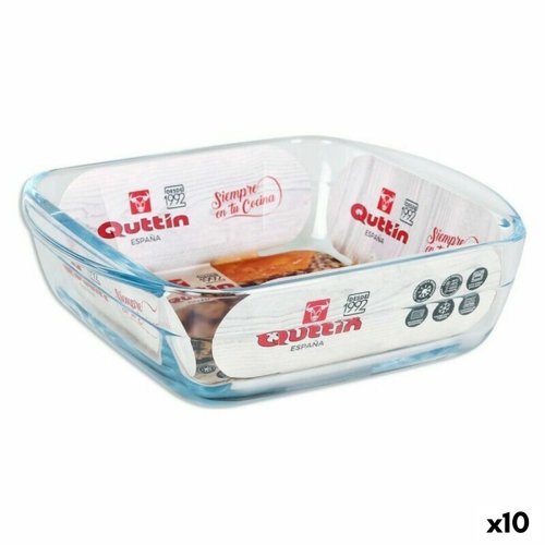 Ugnsplt Quttin 66603 1,1 L Glas Fyrkantig 1,1 L 19,7 x 16,8 x 5