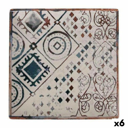 Platt skl La Mediterrnea Grecia Porslin 24 x 24 x 2 cm (6 anta
