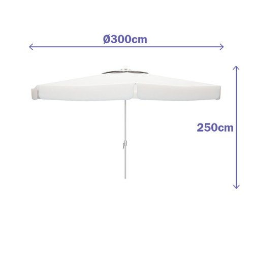 Naperny? Marbueno Vit Polyester Aluminium  300 cm
