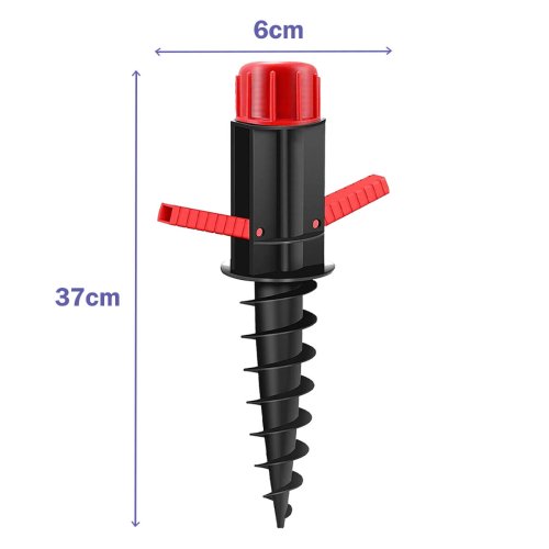 Parasollankare Marbueno Svart 6 x 37 x 6 cm