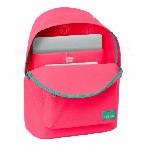 Laptopryggs�ck Nait Nait Fluor Rosa 31 x 41 x 16 cm