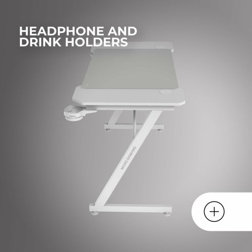 Skrivbord Gaming Mars Gaming ERGO Vit 140 x 60 cm