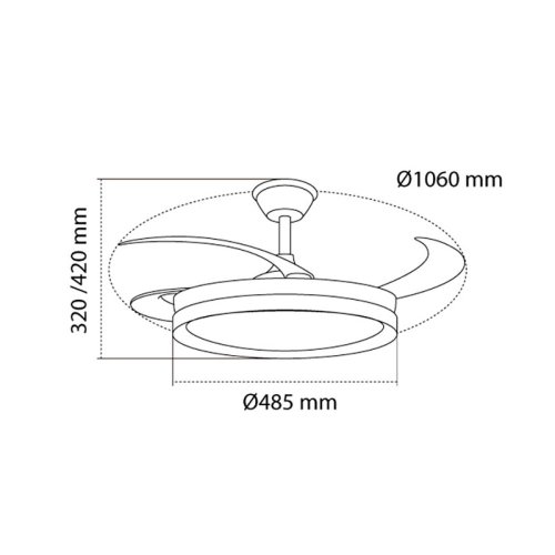 Takflkt CristalRecord EVO RETRAC Transparent 72 W