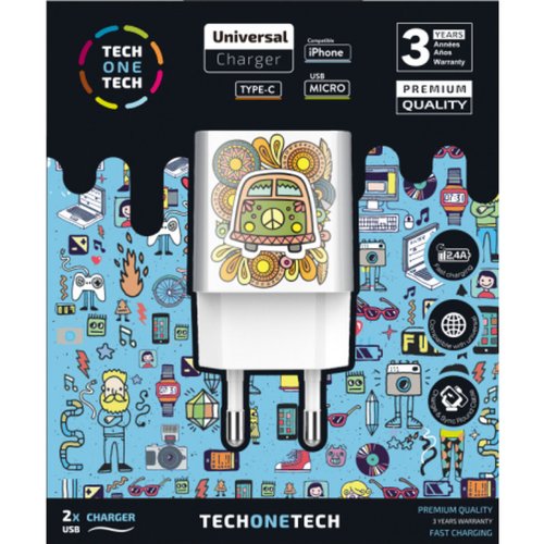 Vggladdare Tech One Tech TEC2503 Vit