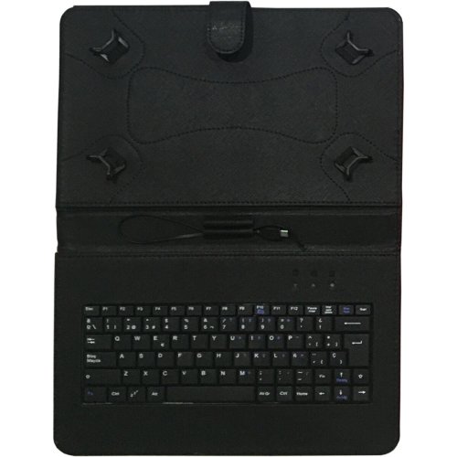 Fodral till Lsplatta Talius CV-3006 Svart Qwerty Spanska