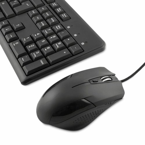 Tangentbord och Mus CoolBox COO-KTR-01U Svart Qwerty Spanska QWE