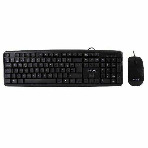 Tangentbord och Mus Nilox COMBO USB NILOX - TECLADO + RATN FLAT