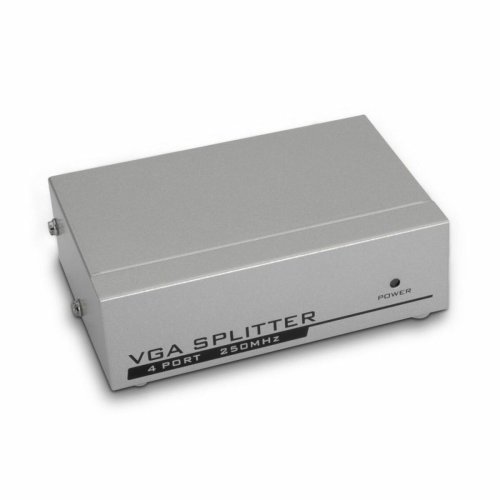 VGA-omvandlare med 4 portar Aisens A116-0085 Gr Silvrig