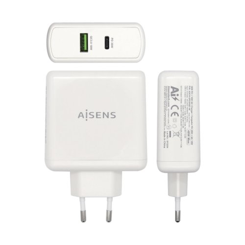 USB-laddare och vgg Aisens ASCH-2PD30QC-W Vit 48 W USB-C (1 ant