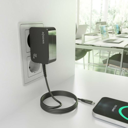 Vggladdare Aisens ASCH-1PD45WL032-BK Svart 45 W (1 antal)