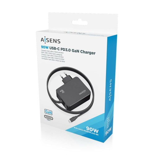 Vggladdare Aisens ASCH-1PD90WL034-BK Svart 90 W (1 antal)