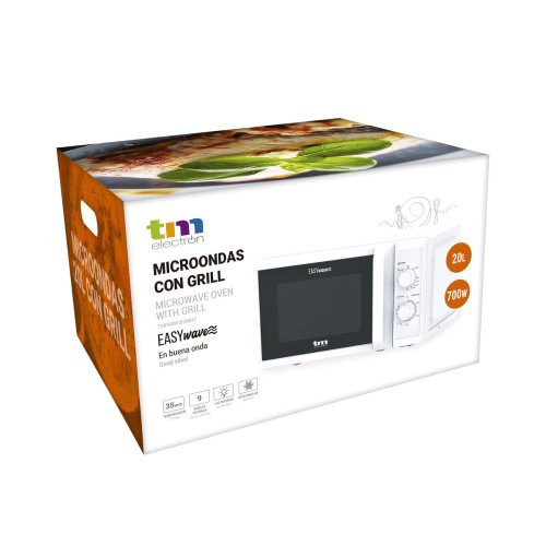 Mikrovgsugn med Grill TM Electron Vit 700 W 20 L