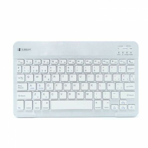 Bluetooth Tangentbord Subblim SUB-KBT-SM0001 Silvrig Qwerty Span