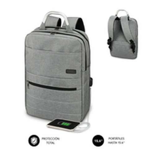 Ryggsck fr brbar dator och surfplatta med USB uttag Subblim M