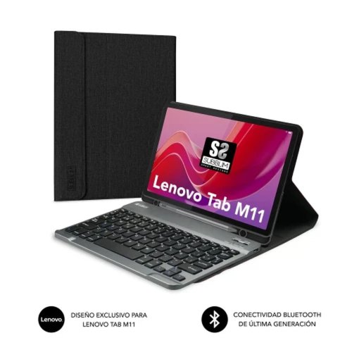 Fodral till Lsplatta Subblim SUBKT3-BTL310 Svart Qwerty Spanska