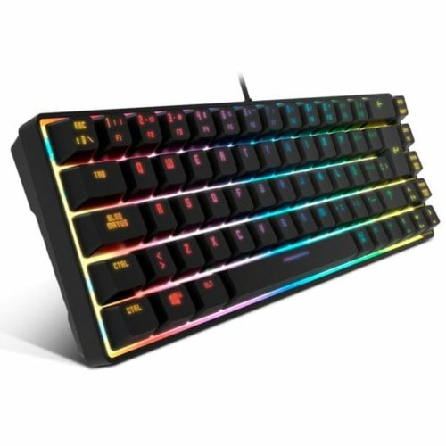 Tangentbord Krom NXKROMKALISTASP Qwerty Spanska Svart