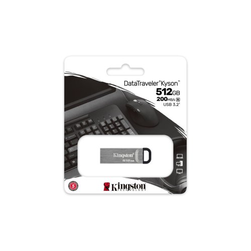 USB-minne Kingston DTKN/512GB Silvrig 512 GB (1 antal)