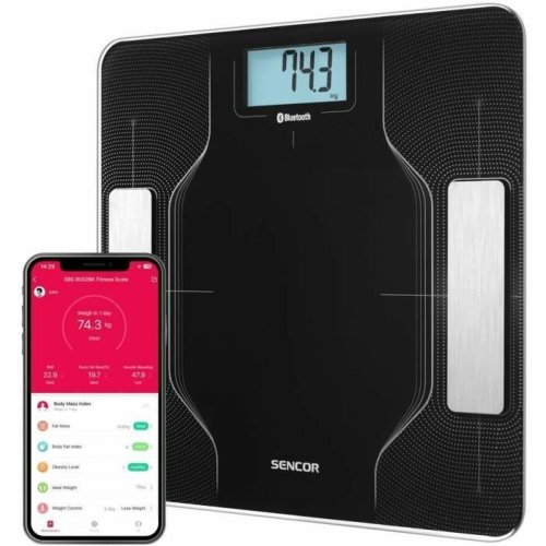 Digital Badrumsvg Sencor SBS 8002BK Svart noir 180 kg