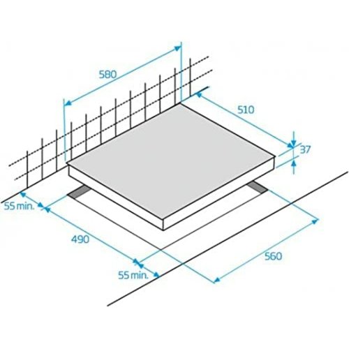 Keramisk platta BEKO HIC63402T 60 cm 58 cm 5700 W