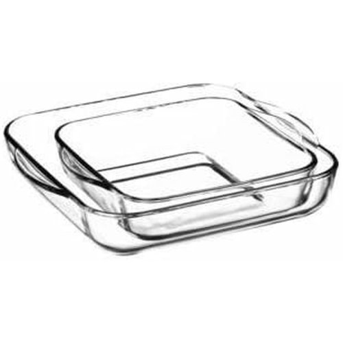 Set med Ugnsfasta Formar Pasabahce 1690037 Transparent Glas 1 L