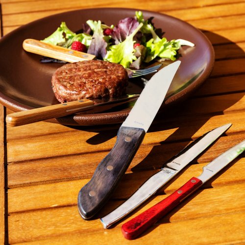 Kttkniv Amefa Pizza Bois Metall Tr (21 cm) (Pack 12x)