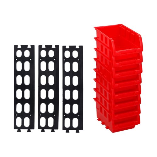 Set med stapelbara frvaringsldor Kinzo Rd 12 x 10 cm polyprop