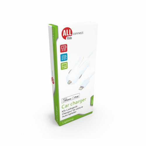 Billaddare All Ride 2,1 A iPhone 1,2 m