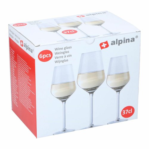 Set of wine glasses Alpina Transparent 370 ml (6 antal)
