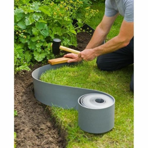 Tr�dg�rdsstaket Nature Gr� Polyetylen 7,5 cm x 10 m