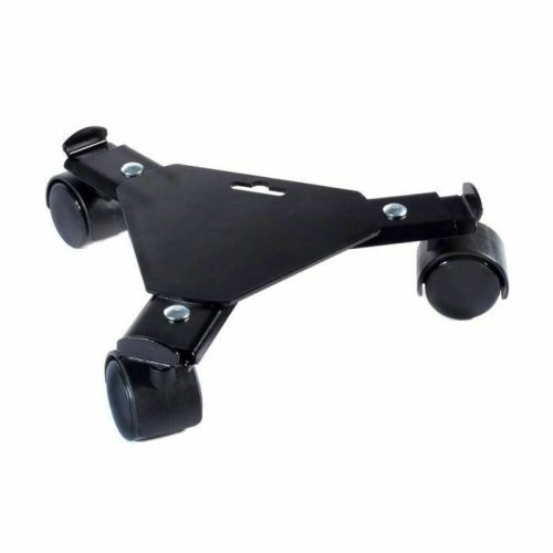 Blompall med hjul Nature Svart Metall ( 27/37 x 6 cm)