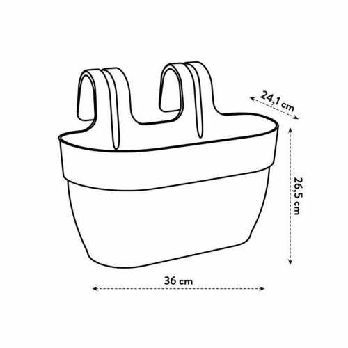 Kruka Elho 3662603645100 Vit Plast Rektangulr Modern 24 x 36 x