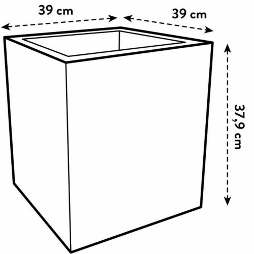 Kruka Elho Vit  39 cm Plast Fyrkantig Modern