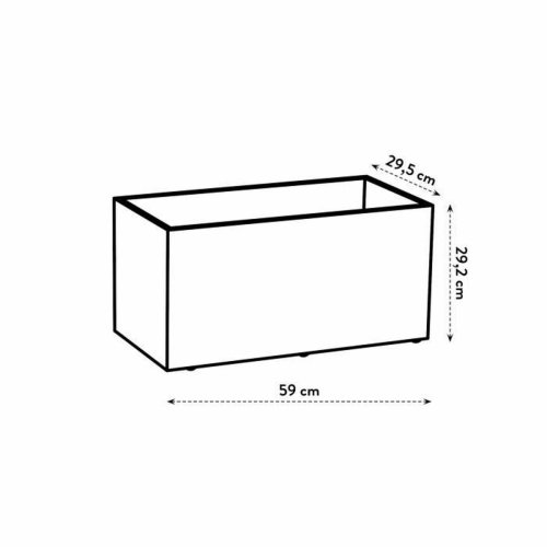 Kruka Elho Vit 59 x 30 x 29 cm Plast Rektangulr Modern