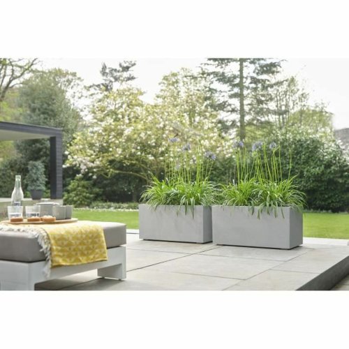 Kruka Elho Vit 59 x 30 x 29 cm Plast Rektangulr Modern