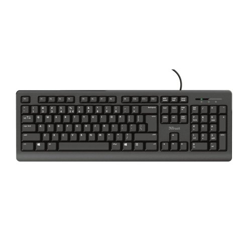 Tangentbord Trust 23880 Svart Engelska EEUU QWERTY