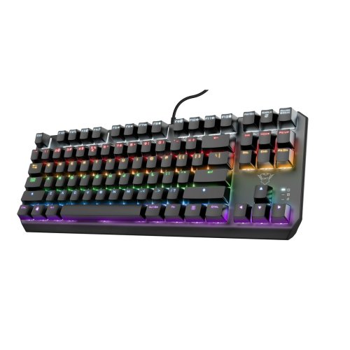 Gaming Tangentbord/ OR: Speltangentbord Trust 24407 Svart Qwerty