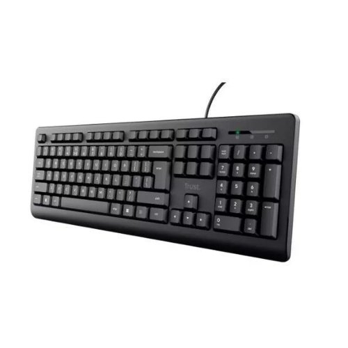 Tangentbord Trust 24639 Svart Engelska EEUU QWERTY