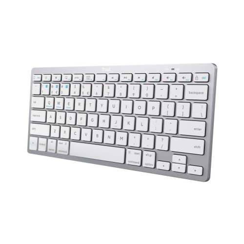 Trdlst Tangentbord Trust 24651 Qwerty US Silvrig Svartvit