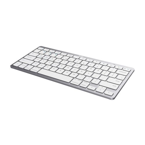 Trdlst Tangentbord Trust 24651 Qwerty US Silvrig Svartvit