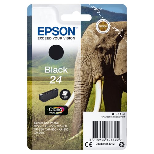 Original Blckpatron Epson Cartucho 24 negro Svart