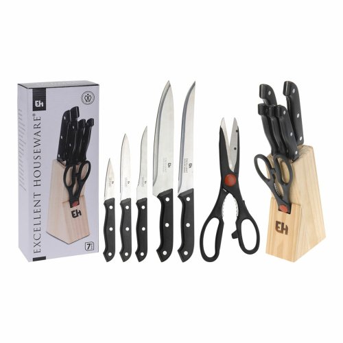 Set med kksknivar och hllare Excellent Houseware Sax 7 Delar S