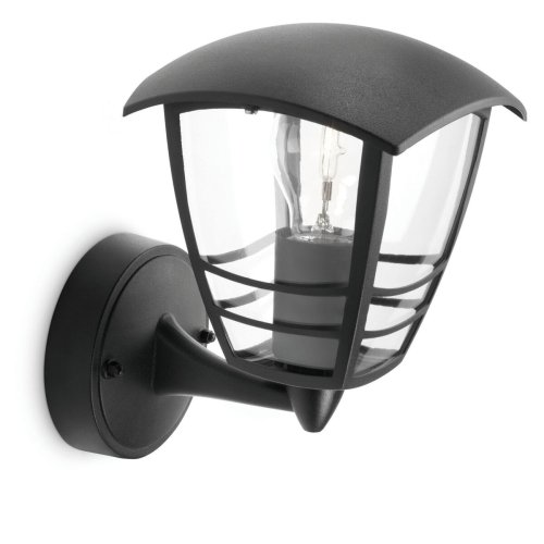 Vgglykta Philips My Garden Creek Svart Aluminium A 60 W E27