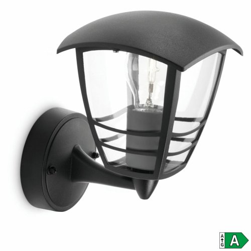 Vgglykta Philips My Garden Creek Svart Aluminium A 60 W E27