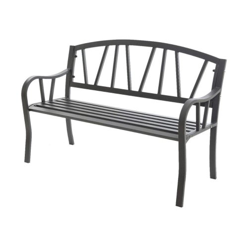 Bnk med ryggstd Antracitgr Jrn (123 X 53 X 86 cm)