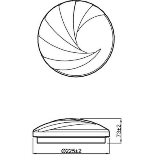 Taklampa Philips Shell  25 cm Vit 10 W Metall/Plast (4000 K)