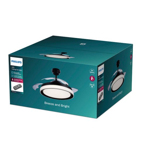 Takflkt med belysning Philips Atlas Svart 35 W 28 W 4500 Lm (27