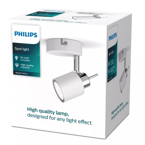Spotlight Philips meranti Vit GU10 8 x 15,5 x 8 cm
