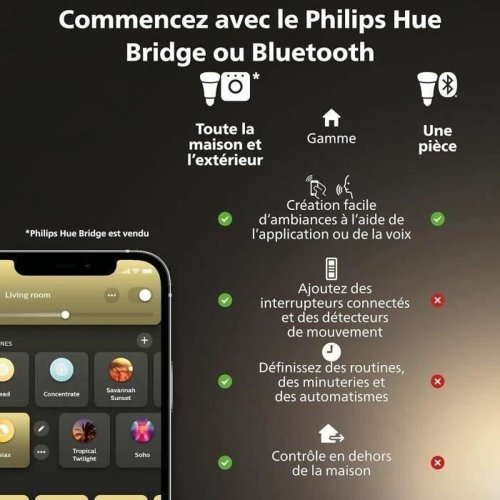 LED-lampa Philips Vit G 400 lm 2 antal (2200K) (6500 K)