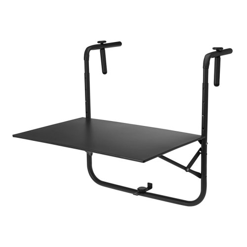 Hopfllbart bord fr balkong Ambiance Svart Mrkgr 60 x 43 cm