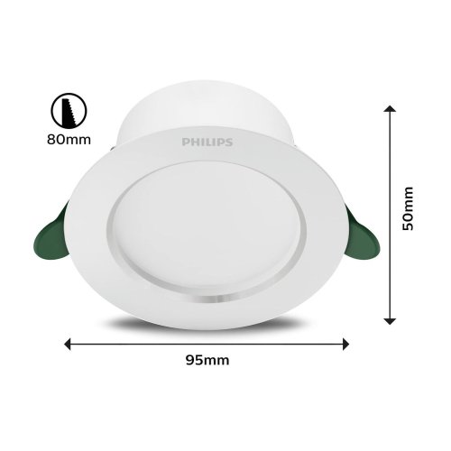 Downlight Philips Diamond Cut Vit 4,8 W 900 Lm  14,5 x 4,95 cm